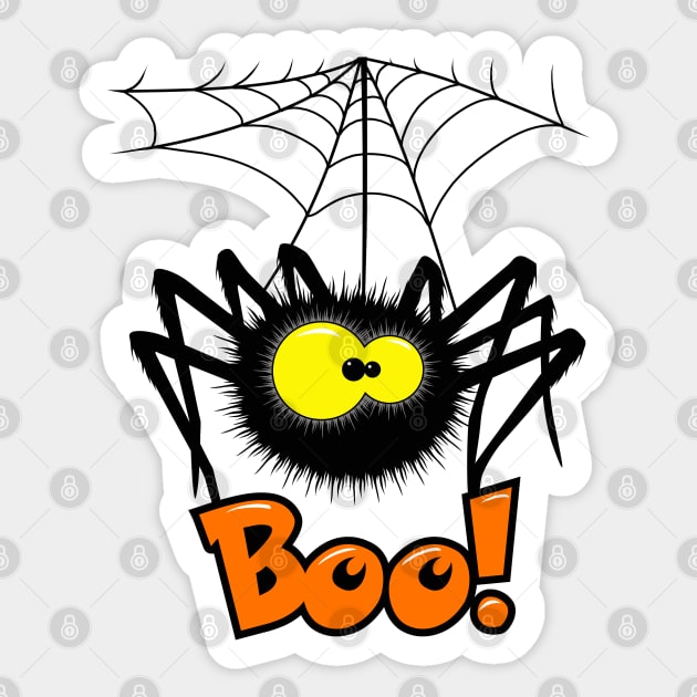 Cute Halloween Spider Sticker by Scud"